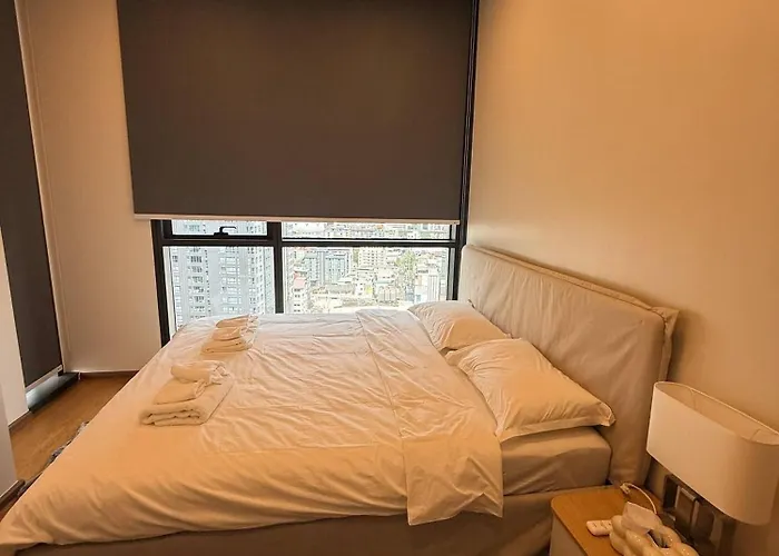 Apartamento Luxury 1 Bedroom L Bts 2 Mins L Pool And Gym